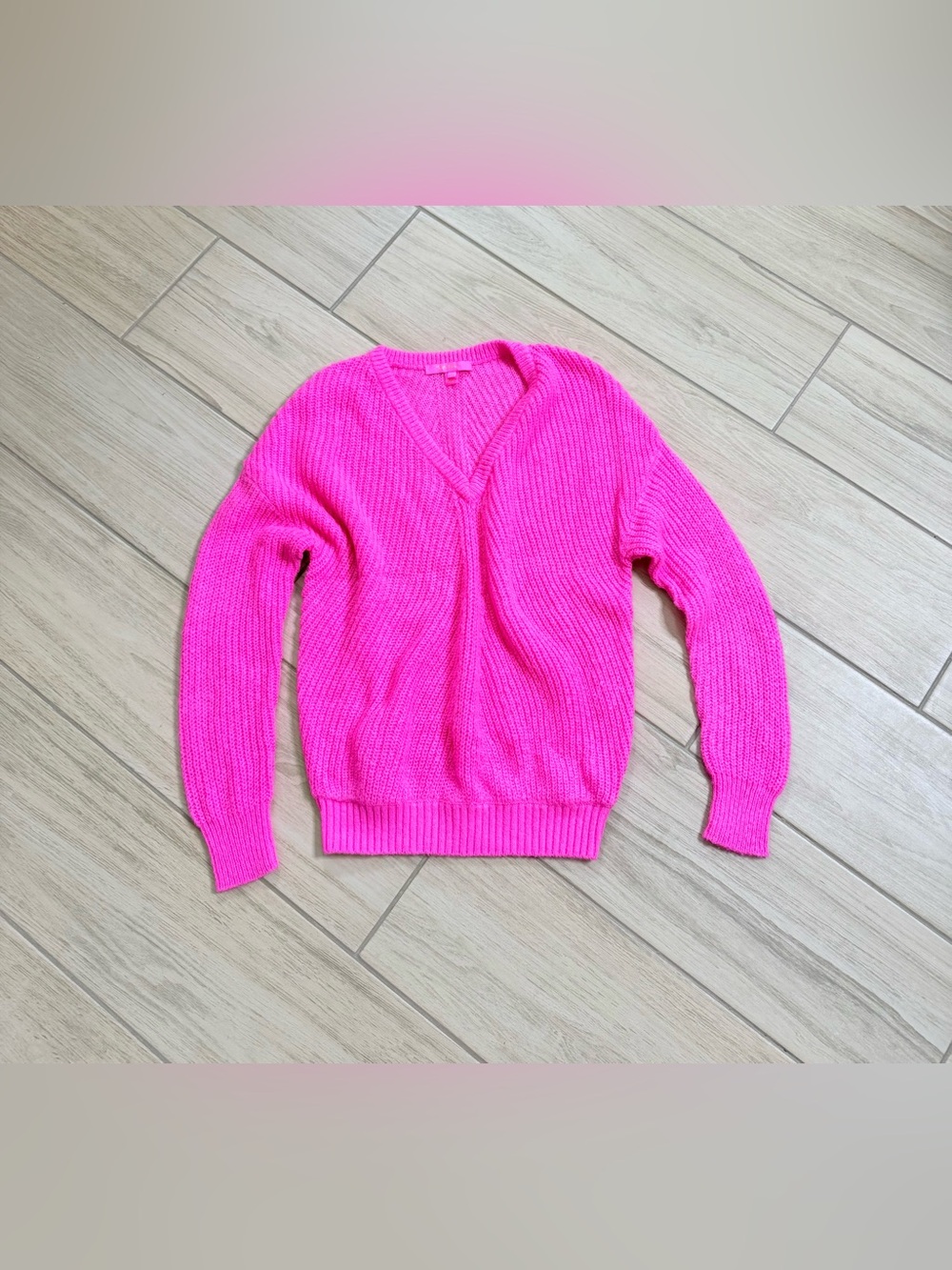 Lilly Pulitzer Hot Pink V-Neck Sweater